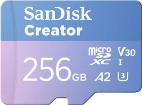 Resim Sandisk Creator 256gb 190/130mb/s Microsdxc Uhs-ı A2 V30 Adaptörl 