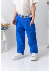 Resim Mininio Erkek Bebek Kemerli Gabardin Pantolon - Sax Saks 