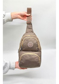 Resim Su Geçirmez Kumaş Vizon Unisex Body Bag Çapraz Omuz Çantası Vizon 