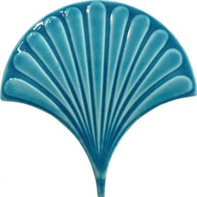 Resim Armada Çini 17x17 cm Turkuaz İstiridye Balık Pulu Seramik 