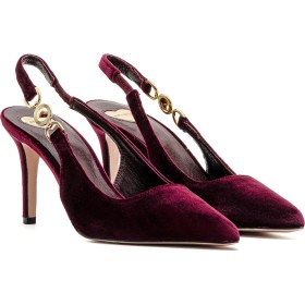 Resim Sofia Baldi Klaun Bordo Tekstil Kadın Stiletto & Abiye 