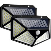 Resim Projektör 100 Ledli Işık Sensörlü Güneş Enerjili Solar Lamba 