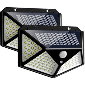 Resim Projektör 100 Ledli Işık Sensörlü Güneş Enerjili Solar Lamba 