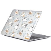 Resim Macbook Pro 16" A2485 Panda Desenli Koruyucu Laptop Kılıfı Şirin kedi 