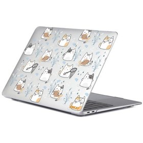 Resim Macbook Pro 16" A2485 Panda Desenli Koruyucu Laptop Kılıfı Şirin kedi 