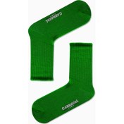 Resim Carnaval Socks Düz Yeşil Desensiz Renkli Spor Çorap 