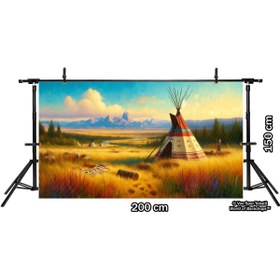 Resim Venspor Balıkçı Teknesi ve Deniz Temalı Arkaplan, 200x150cm, Fon, Duvar Örtüsü 