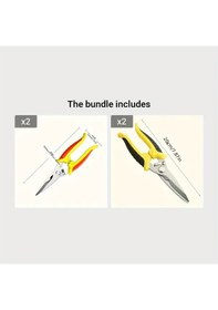 Resim Dashanshop 1 Adet Elektrikli Sac Makası, Çok Amaçlı Kılavuz Bıçak, Kablo Kesme Aleti, 4 Parça Kırmızı+sarı Ve Siyah+sarı Set 