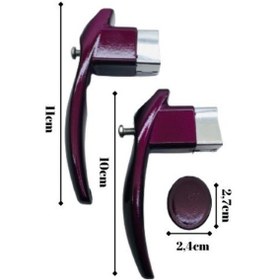 Resim Sultanoğlu Çaydanlık Sapı Takımı Kulp Tutamak Seti Kare Patlıcan Moru Mor 