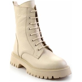 Resim Bej Leather Kadın Bot & Bootie K02044002345 Bej 