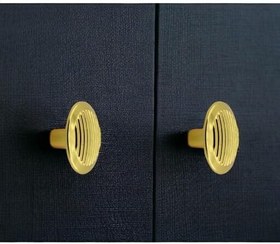 Resim 10 Adet Prizma Yuvarlak Kulp Mobilya Mutfak Dolabı Çekmece Dolap Kulplar Kapak Kulp Kulbu Metal Gold 