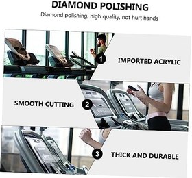 Resim BESTonZON Koşu Bandı Için Şeffaf Kitap Tutucu Dayanıklı Magazin Rafı Egzersiz Ekipmanları Ile Uyumlu Okuma Standı 