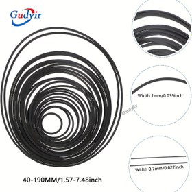 Resim 0.7mm/1mm Kayıt Makinesi Kauçuk Kasnaklar, 40-190mm Teyp Oynatıcı Tamir Bakım Karışık Tepeli Gönder (50 Adet), Kaset Kaydedici Kemeri, Ses Ekipmanları Tamiri,Kasetçalar Parçaları,Hassas Uyumlu Kemer,Kompakt Yedek Kayış,Yüksek kaliteli Kauçuk,Pürüzsüz Yüzeyli Kayış,Vintage Elektronik Tamiri,Ses Teknisyenleri 