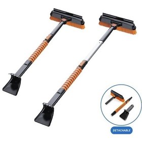 Resim Oto Kışlık Kar Silici: 3'lü Fonksiyonlu, Genişletilebilir 20cm , 180 Katlanabilir, Kolay Montajlı Buz-kar-su Silici 