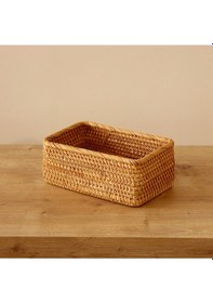 Resim Mira Rattan 20x14x8 Cm Saklama Kutusu Bej 