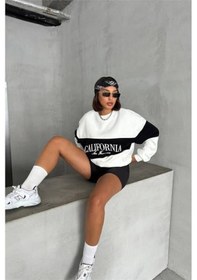 Resim Kadın Bisiklet Yaka California Sweat Dpnbg038 Siyah 