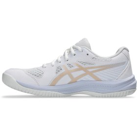 Resim Asics UPCOURT 6 Kadın Beyaz Sarı Voleybol Ayakkabısı 1072A107-103 