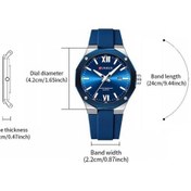 Resim Novahub Curren Takvim Silikon Kayış Casual Erkek İzle Beyaz Gri Çok Renkli Desenli Çok Renkli 