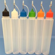 Resim 30ml Doldurulabilir Sıkılabilir İğne Şişeler - Hassas Uçlu, 6 Canlı Renk (Siyah, Beyaz, Yeşil, Mavi, Turuncu, Kırmızı) - Dayanıklı Plastik DIY El Sanatları ve Hediye Fikirleri için Polimer Kil Malzemeleri 