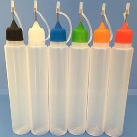 Resim 30ml Doldurulabilir Sıkılabilir İğne Şişeler - Hassas Uçlu, 6 Canlı Renk (Siyah, Beyaz, Yeşil, Mavi, Turuncu, Kırmızı) - Dayanıklı Plastik DIY El Sanatları ve Hediye Fikirleri için Polimer Kil Malzemeleri 