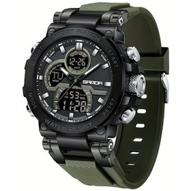 Resim Oldfriend Sanda Erkek Spor Saati Asker Yeşili Dijital Kadran 50m Su Geçirmez Kronometre Diğer 