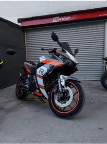 Resim Yamaha Yzf-R25 R Desing Neon Kırmızı Sticker Etiket Full Takım Mo 