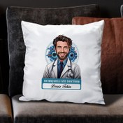 Resim Karikatürlü En Başarılı Erkek Göz Doktoru Yastık 