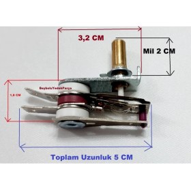 Resim FullYedek Kısa Mil Tost Makinesi Termostat , Mil Uzunluğu 2 cm , 10 Amper Ayar Otomatiği , Otomatik 