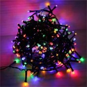 Resim Efe Avm 10M 100 LED Damla Uçlu Rgb Işık (Siyah Kablo) 