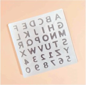 Resim Tinky Winky Epoksi Alfabe Sayı Silikon Kalıbı, Beyaz 