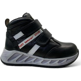 Resim Tuğba Ortopedi 372 Erkek Çocuk Deri Bot Siyah 