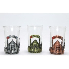 Resim 9002936800892drvs - Tekli Metal Cam Bardaklı Shot Bardak 