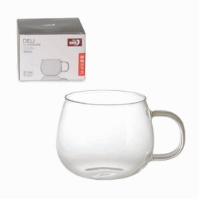 Resim Deli 410 ml Borosilikat Termisil Cam Kupa Bardak 4'lü 