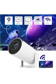 Resim teknotrust FULL HD Projeksiyon Cihazı Android Profesyonel Ultra Hd Taşınabilir Bluetooth Wifi Ev Sineması Akıl 
