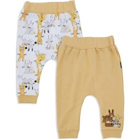 Resim Bebek Çocuk Tavşan Baskılı Tek Alt Eşofman Altı 2'li Set 001 