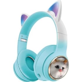 Resim Sunix Wireless 5.3 Stereo Kedili Kulak Üstü Bluetooth Kulaklık Yeşil Blt-45 