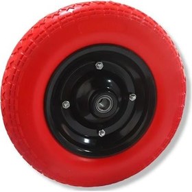 Resim Novax El Arabası Teker Turuncu PU Patlamaz 