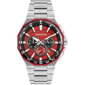 Resim Quantum Gümüş Erkek Kol Saati Su Geçirmez Paslanmaz Çelik Makine Garantili 