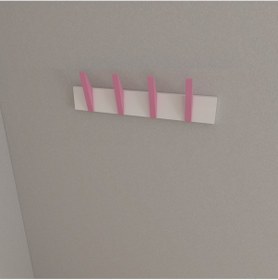 Resim Hepsi3boyutlu Modern Duvar & Kapı Kanca Askılık - 4 Adet Pembe Kanca Askılık - Model No : 4 Pembe 
