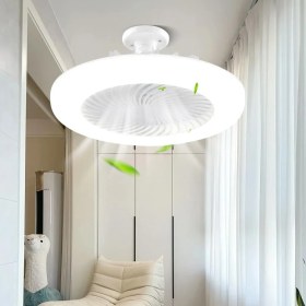 Resim Storemax Poyraz Fan LED Işıklı Tavan Vantilatörü, 42W, Kumandalı, 5 Kanatlı, 3 Kademe Hız, Dimlenebilir, 3 Renk Led, E27 Duylu, Sessiz Çalışma, Beyaz 