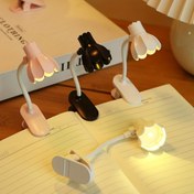 Resim 1/2/3 Adet Mini Ayarlanabilir Kolcu LED Çiçek Kitap Lambası - Pembe ve Beyaz Tasarımlı, Gece Okuma veya Masa Dekorasyonu için Mükemmel, Taşınabilir Okuma Aydınlatması, Ev Ofisi İçin Masa Lambaları, mini kitap lambası, okuma lambası 