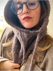 Resim LUUN Kahverengi Yün Balaklava 