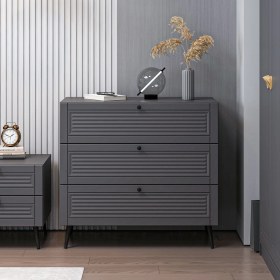 Resim Minar Kale Şifonyer Pandora Antrasit/antrasit Antrasit 