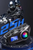 Resim TechnoStation Radyolu 2 Bağlantılı Gürültü Engelleme Özellikli Ekranlı Fenerli Müzik ve Telsiz Bluetooth Intercom 