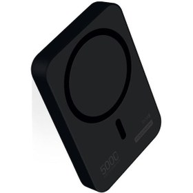 Resim 5000 mah Beyaz 15W Magsafe Destekli TXM5 Powerbank – Kablosuz Şarj + Stand Tasarım 