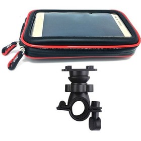 Resim Okd Dokunmatik Ekran Motosiklet Bisiklet Çantası Su Geçirmez Cep Telefonu Braketi Çantası Xl Yükseltme Yükseltmek 