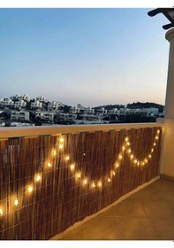 Resim 60 Cm X 7 Metre Doğal Bambu Çit Hasır Kamış Bahçe Çiti Balkon Çiti Dekorasyon Gölgelik Çit 