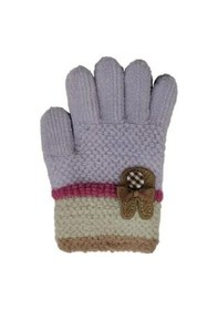 Resim Kitti 3-6 Yaş Kız Çocuk Örme Eldiven K25220-02 Lila 