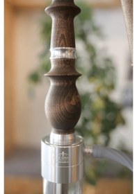 Resim Alfeshisha Ottoman Ahşap Silver Nargile Takımı 