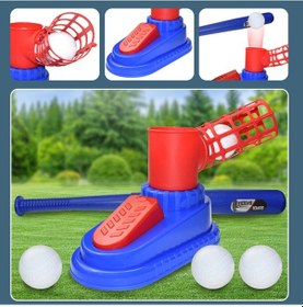 Resim Xindoker Çocuklar İçin Ayakla İşletilen Beyzbol Fırlatıcı - Manuel Top Atıcı, Elden Gözü Koordinasyonunu Geliştirir, Dış Etkinlikler İçin Spor Aleti Çok Renkli 